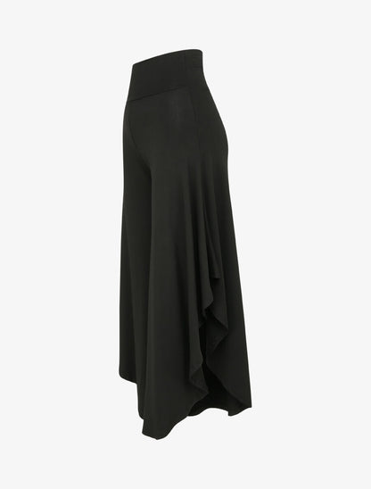 Pantalon ample à bords asymétriques - Noir - 3
