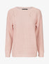 Pull uni en grosse maille à col bateau - Rose - 1