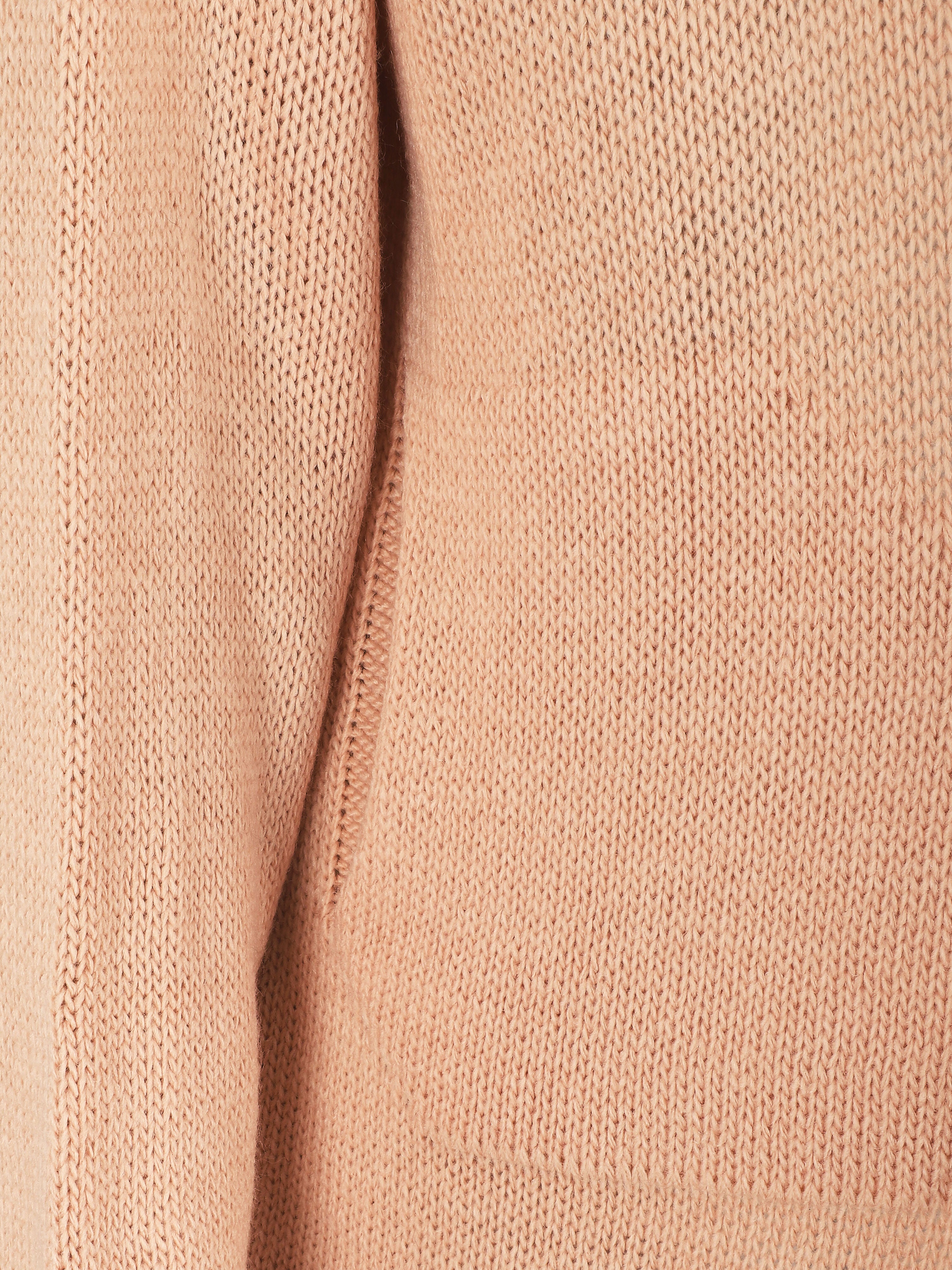 Gilet mi-long ouvert en maille - Rose - 3