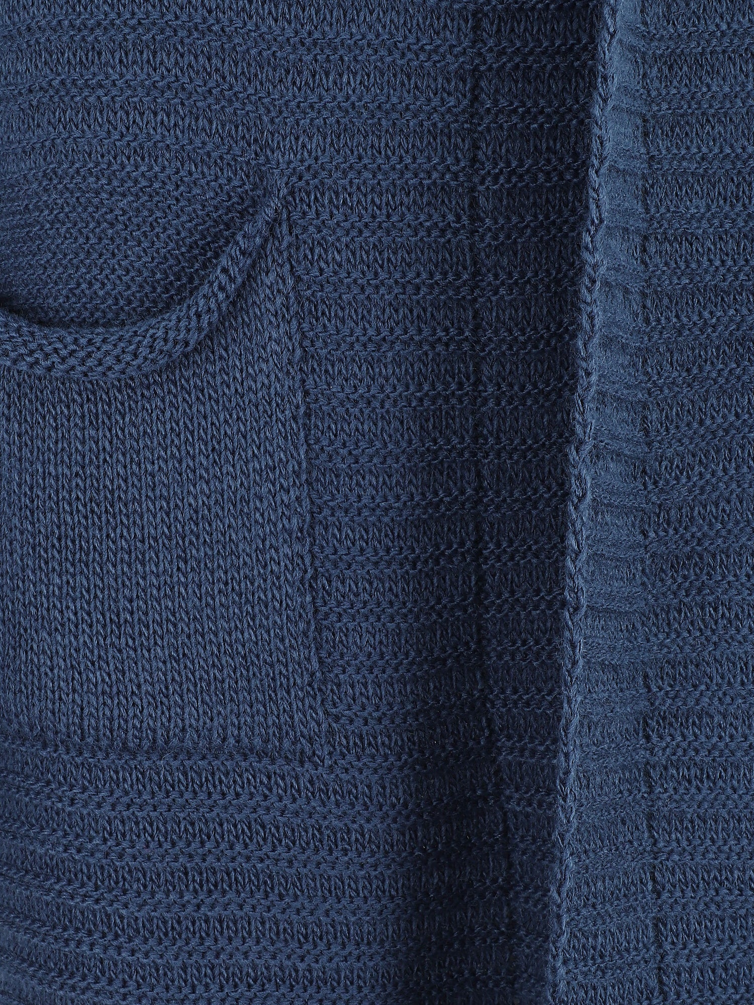 Gilet mi-long côtelé - Bleu foncé - 3