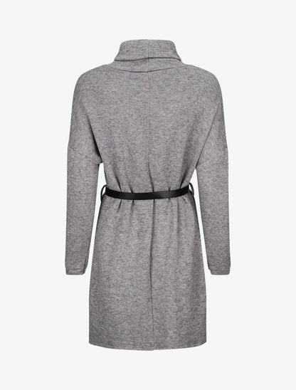 Robe pull à col roulé - Gris chiné - 2