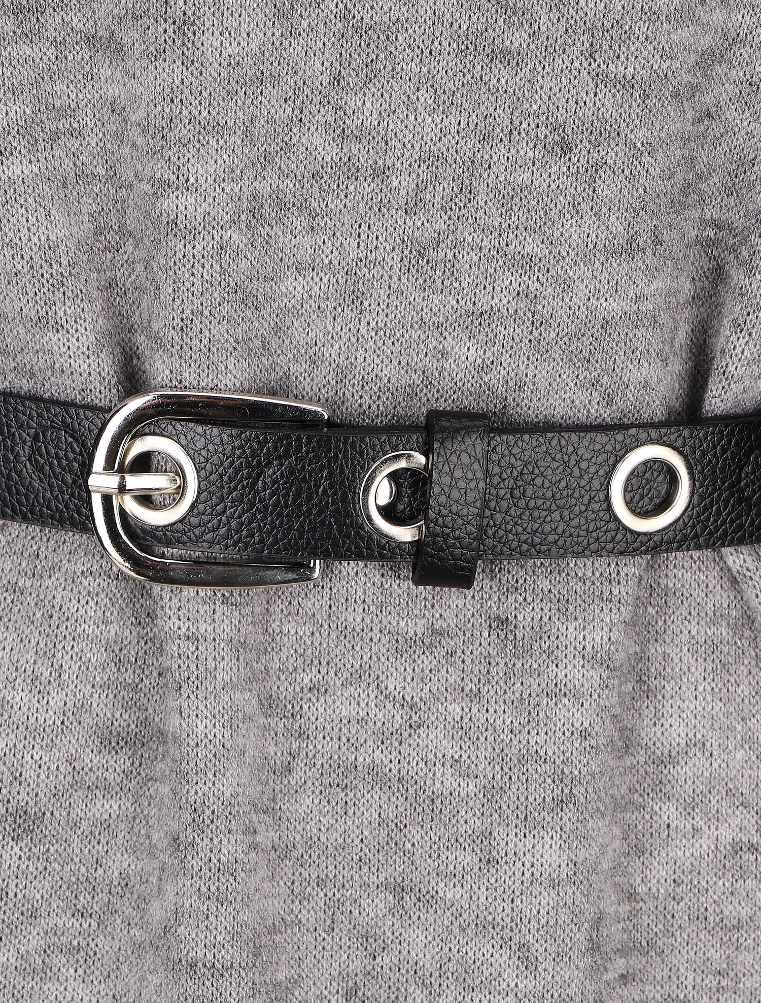 Robe pull à col roulé - Gris chiné - 3