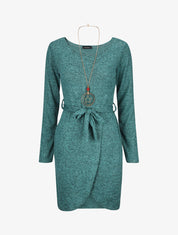 Robe pull style portefeuille - Vert - 1