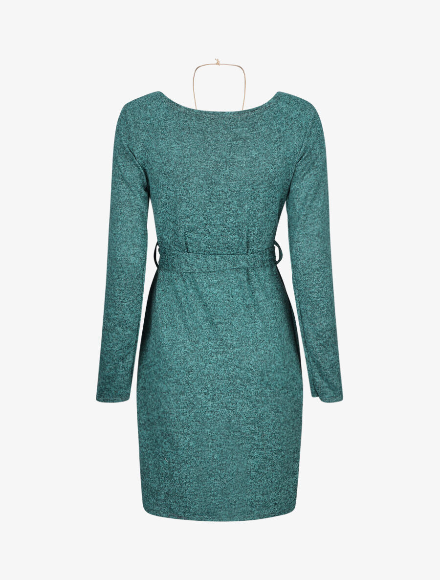 Robe pull style portefeuille - Vert - 2
