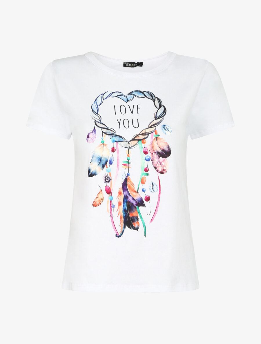 T-shirt à motif dreamcatcher - Blanc - 1