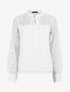 Blouse à manches longues ajourées en dentelle - Blanc - 5
