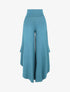 Pantalon ample à bords asymétriques - Bleu canard - 1