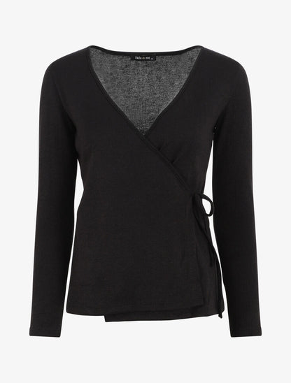 Pull cache-coeur uni - Noir - 4