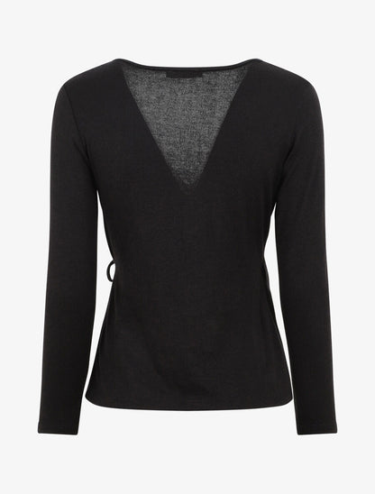 Pull cache-coeur uni - Noir - 2