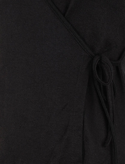 Pull cache-coeur uni - Noir - 3