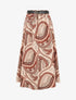 Jupe longue imprimé ethnique - Marron - 1