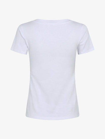 T-shirt slim à message floqué - Blanc - 2