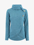 Pull droit boutonné à col roulé - Bleu canard - 1