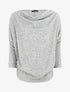 Pull loose col bénitier - Gris clair - 1