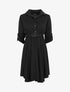 Robe chemise coupe patineuse - Noir - 1