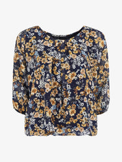 Blouse imprimé fleurs des champs - Bleu - 1