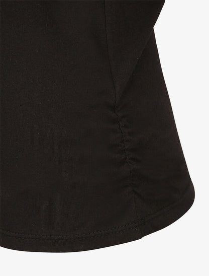T-shirt à col V - Noir - 3