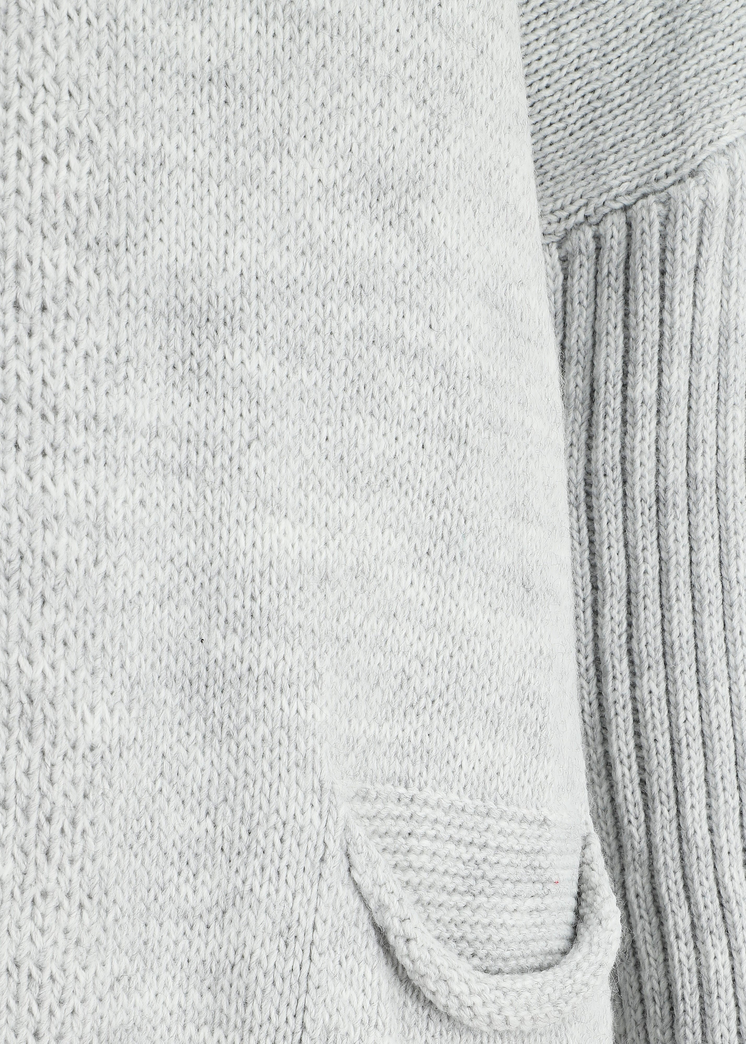 Gilet mi-long à capuche - Gris - 3