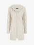 Gilet mi-long à capuche - Beige - 1