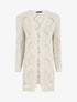 Gilet mi-long classique à bord côtelés - Beige - 1