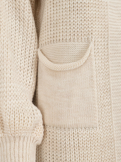 Gilet mi-long à manches ballon - Beige - 3