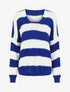 Pull rayé ample - Bleu électrique - 5