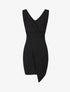 Robe fourreau cache-coeur - Noir - 1