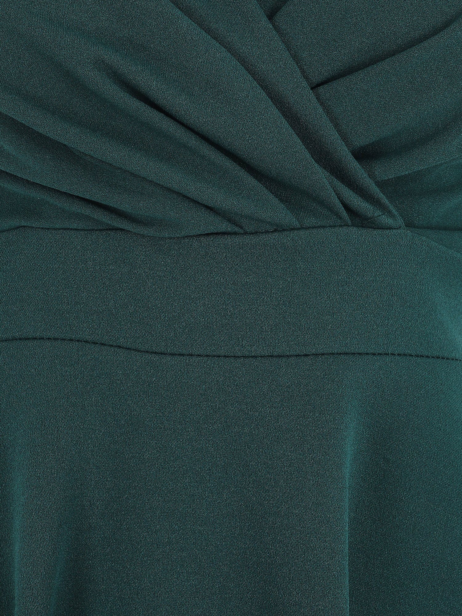 Robe patineuse courte à bretelles - Vert sapin - 4