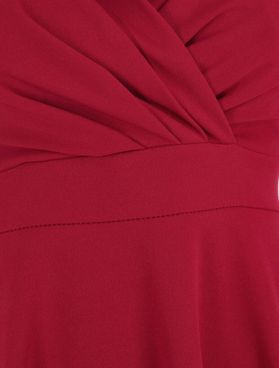 Robe patineuse courte à bretelles - Framboise - 4