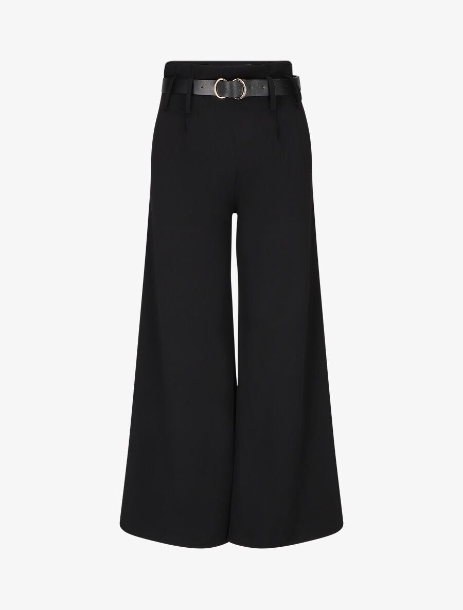 Pantalon fluide coupe ample - Noir - 1