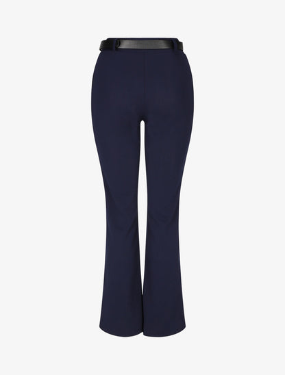Pantalon à pince droit uni - Marine - 2