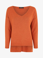 Pull ample uni col V - Orange - 1