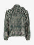 Blouse ample à pois col lavallière - Vert sapin - 1