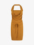 Robe à dos nu et col bénitier - Moutarde - 1