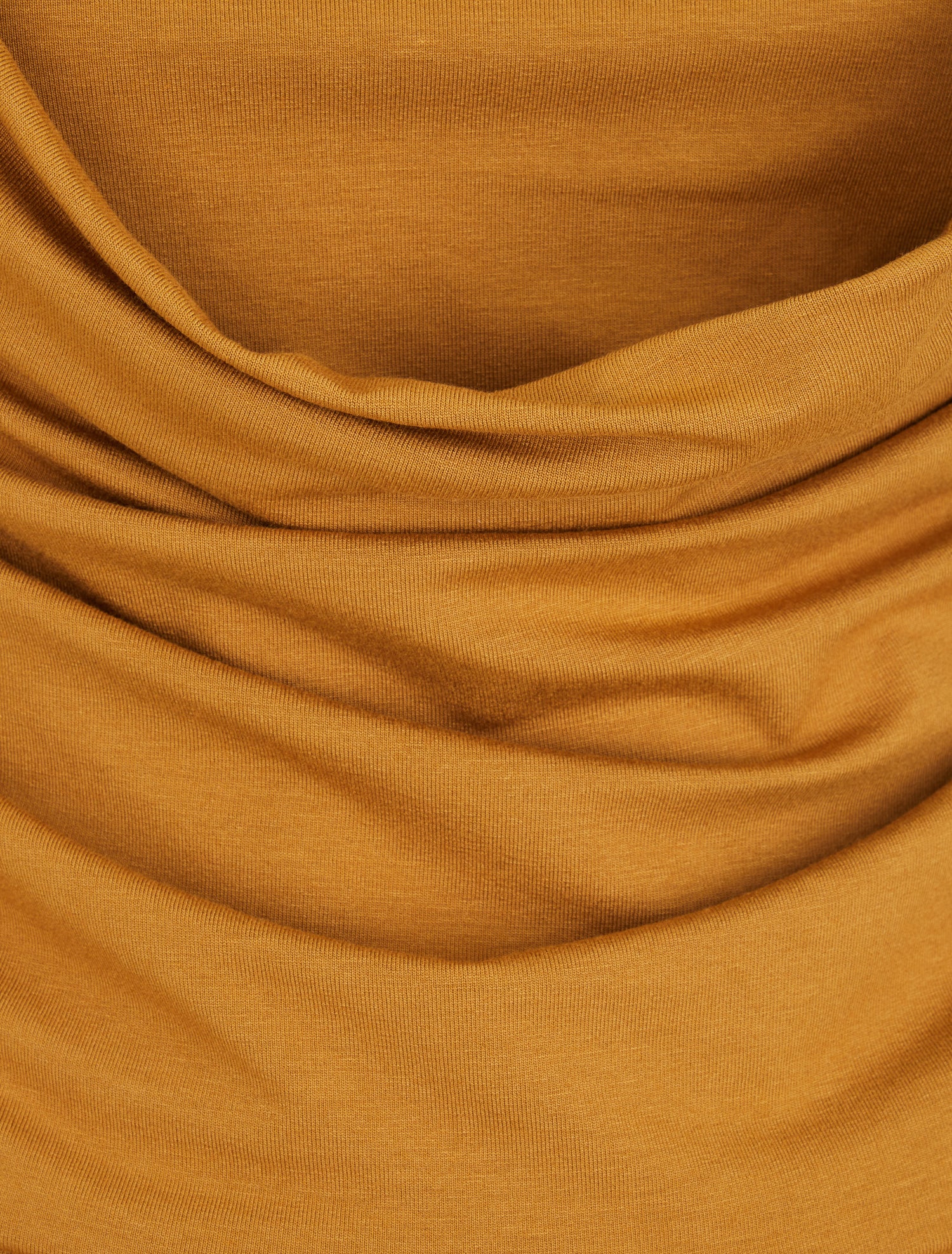 Robe à dos nu et col bénitier - Moutarde - 3