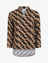 Blouse manches 3/4 imprimé graphique - Camel - 1