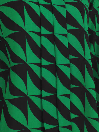 Blouse manches 3/4 imprimé graphique - Vert - 3