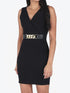 Robe courte ajustée sans manches - Noir - 1