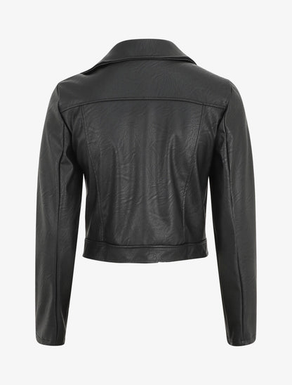 Perfecto court en simili - Noir - 2