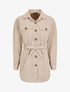 Surchemise uni en suédine - Beige - 4