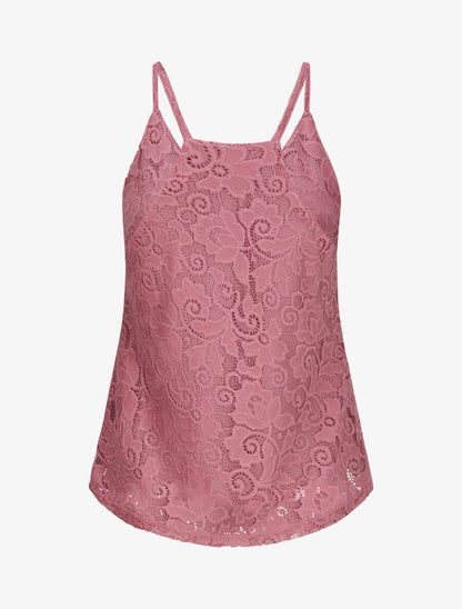 Débardeur en dentelle à dos nageur - Vieux rose - 2