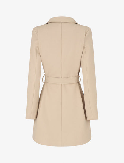 Manteau long uni style perfecto - Beige - 2