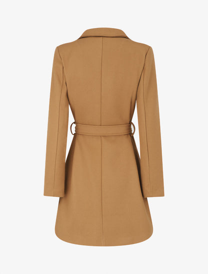 Manteau long uni style perfecto - Camel - 2