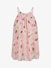 Top à col américain imprimé pivoines - Rose pâle - 4