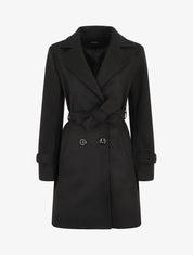 Manteau mi-long croisé - Noir - 4