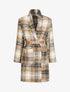 Manteau léger effet tweed motif carreaux - Camel - 5