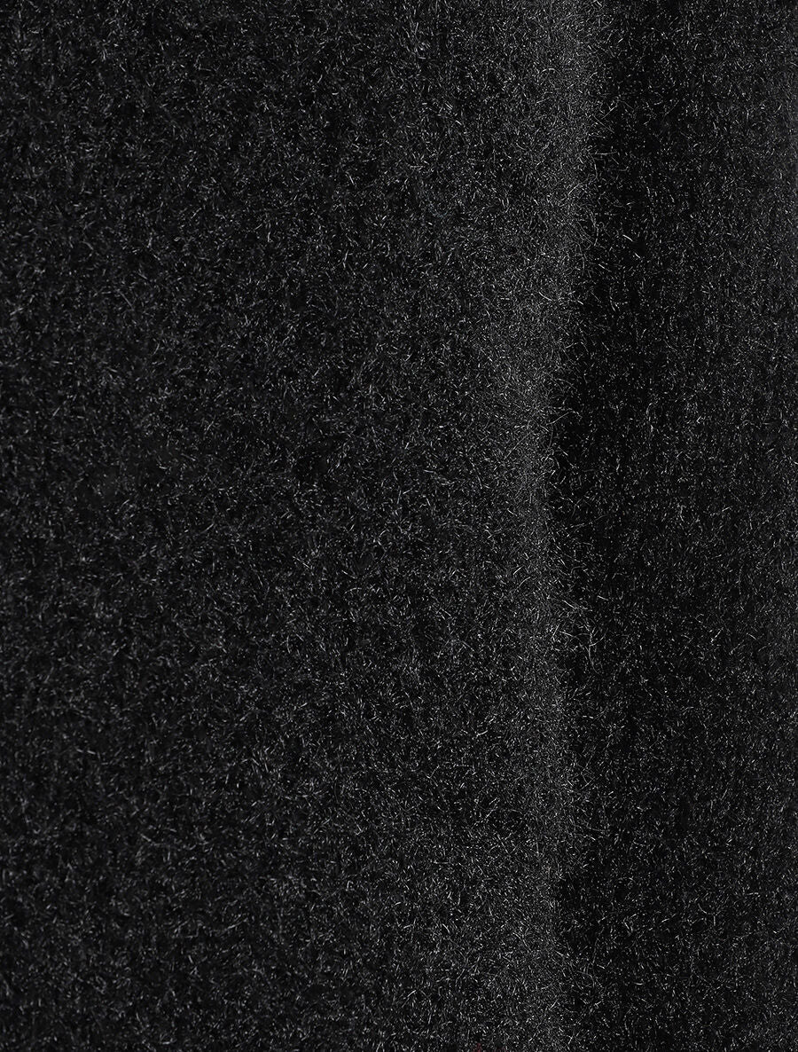 Pull uni duveteux - Noir - 3