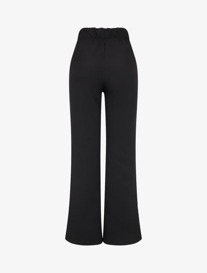 Pantalon classique à taille élastiquée - Noir - 2