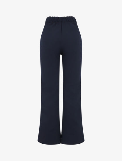 Pantalon classique à taille élastiquée - Marine - 2