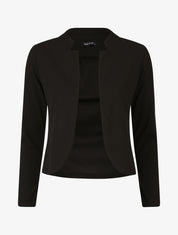 Veste courte à col cranté - Noir - 4